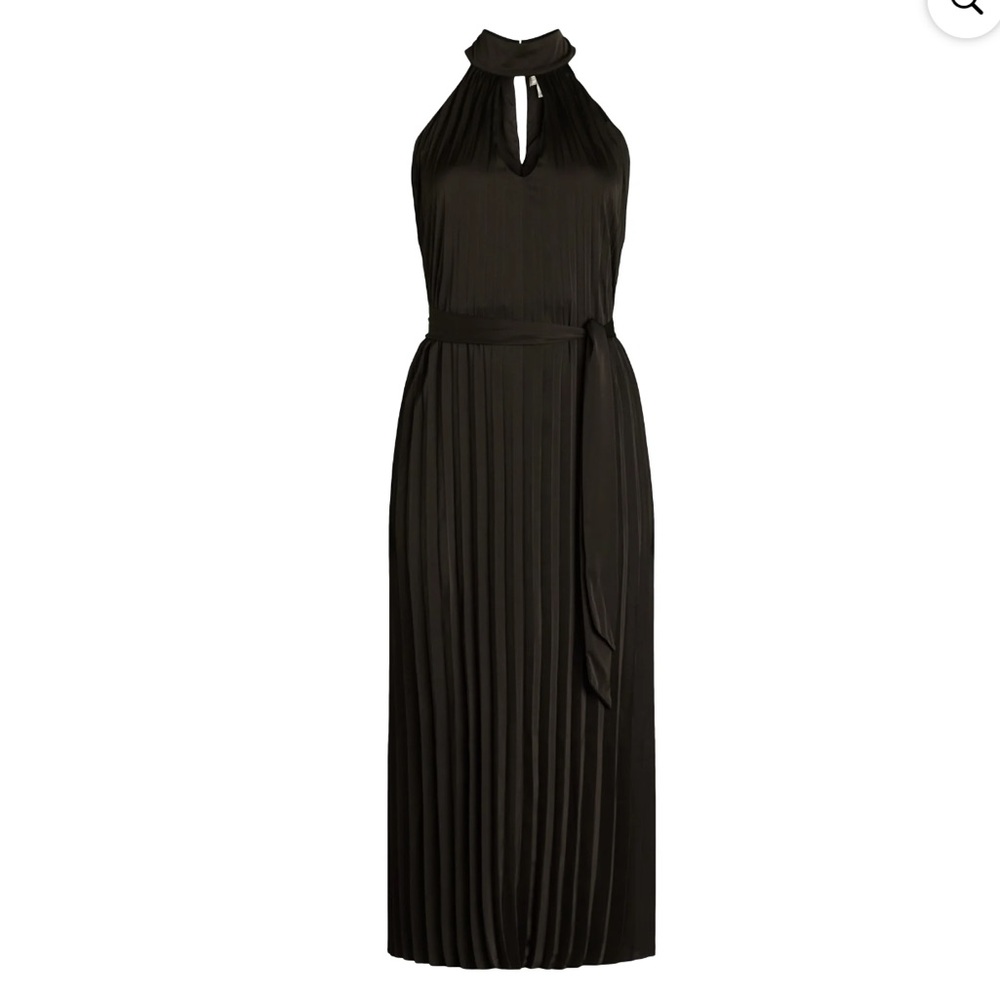 8) Sofia Vergara  Women's Pleated Halter Midi Dress, Mid Calf Length, NWT small - Picture 3 of 9